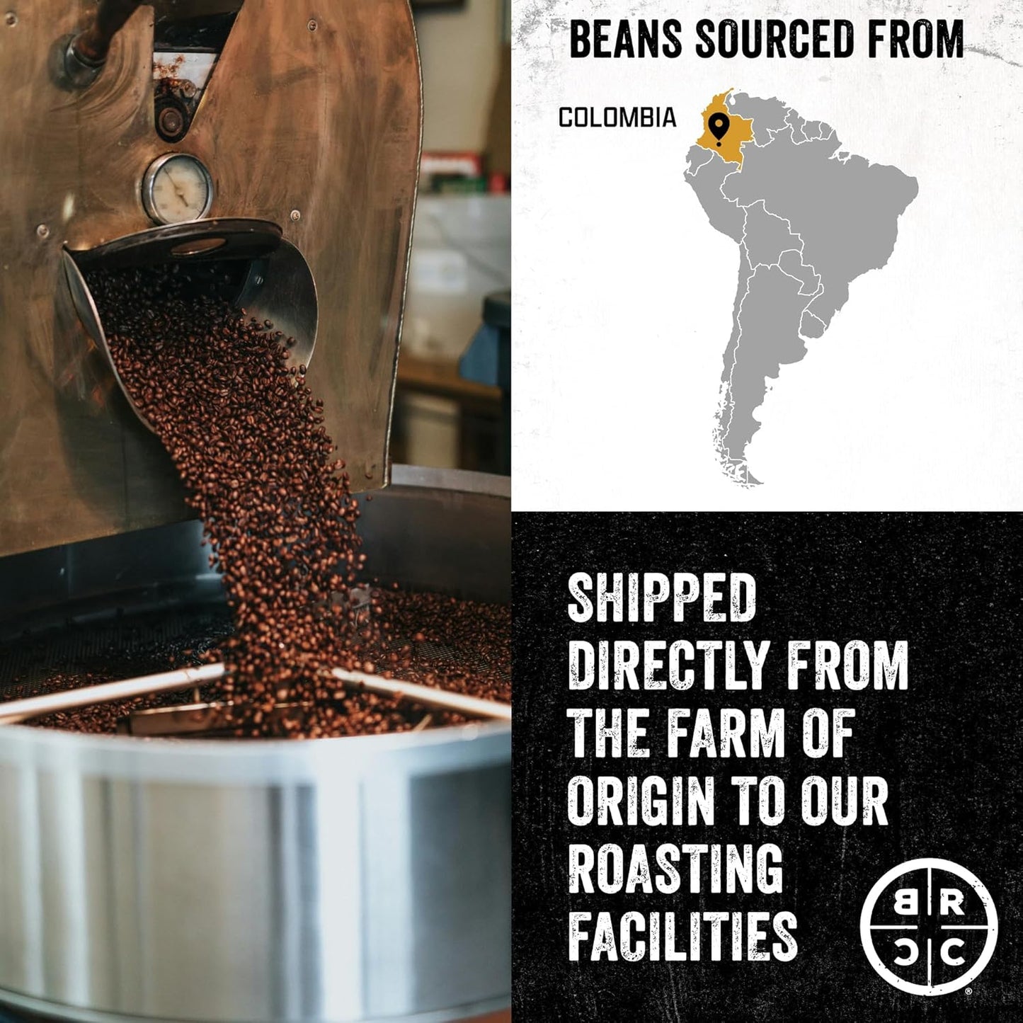 Ground Coffee Dark Roast - Roasted Blend Made from Pure Arabica Beans - Colombian & Brazilian Beans - Veteran Founded & American Made (Murdered Out, 12Oz Bag)