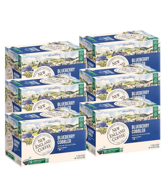 New England Coffee Blueberry Cobbler Kcup 72 Count