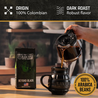 beyond Black, Dark Roast Ground Coffee, 12 OZ Bag